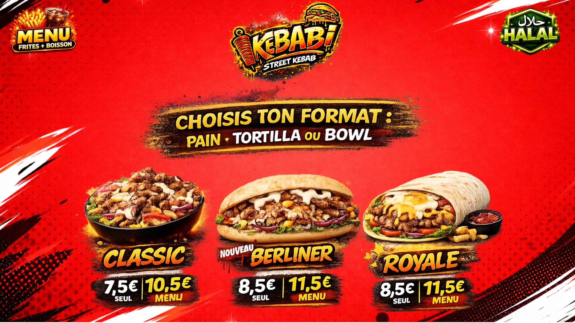 Carte Kebabi — Kebab à Mulhouse