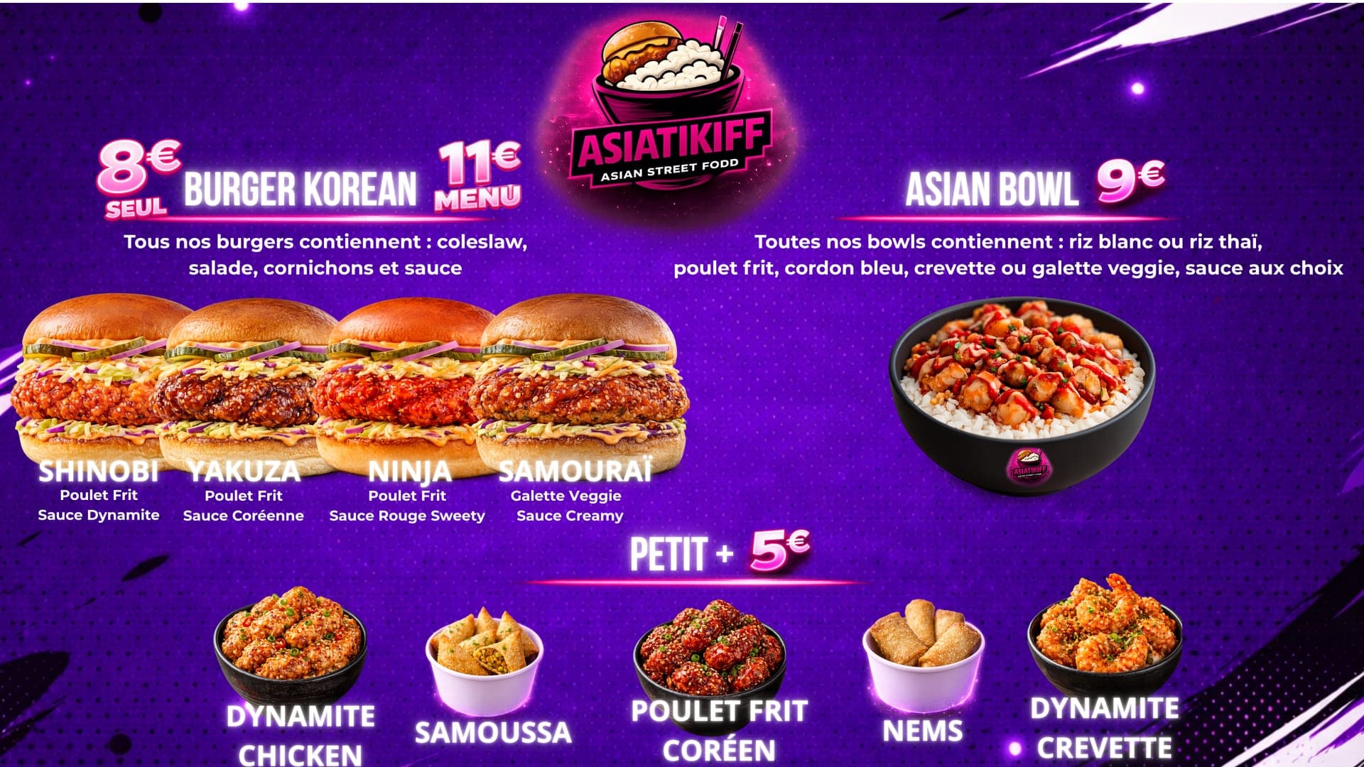 Carte Asiatikiff — Poulet frit coréen à Mulhouse